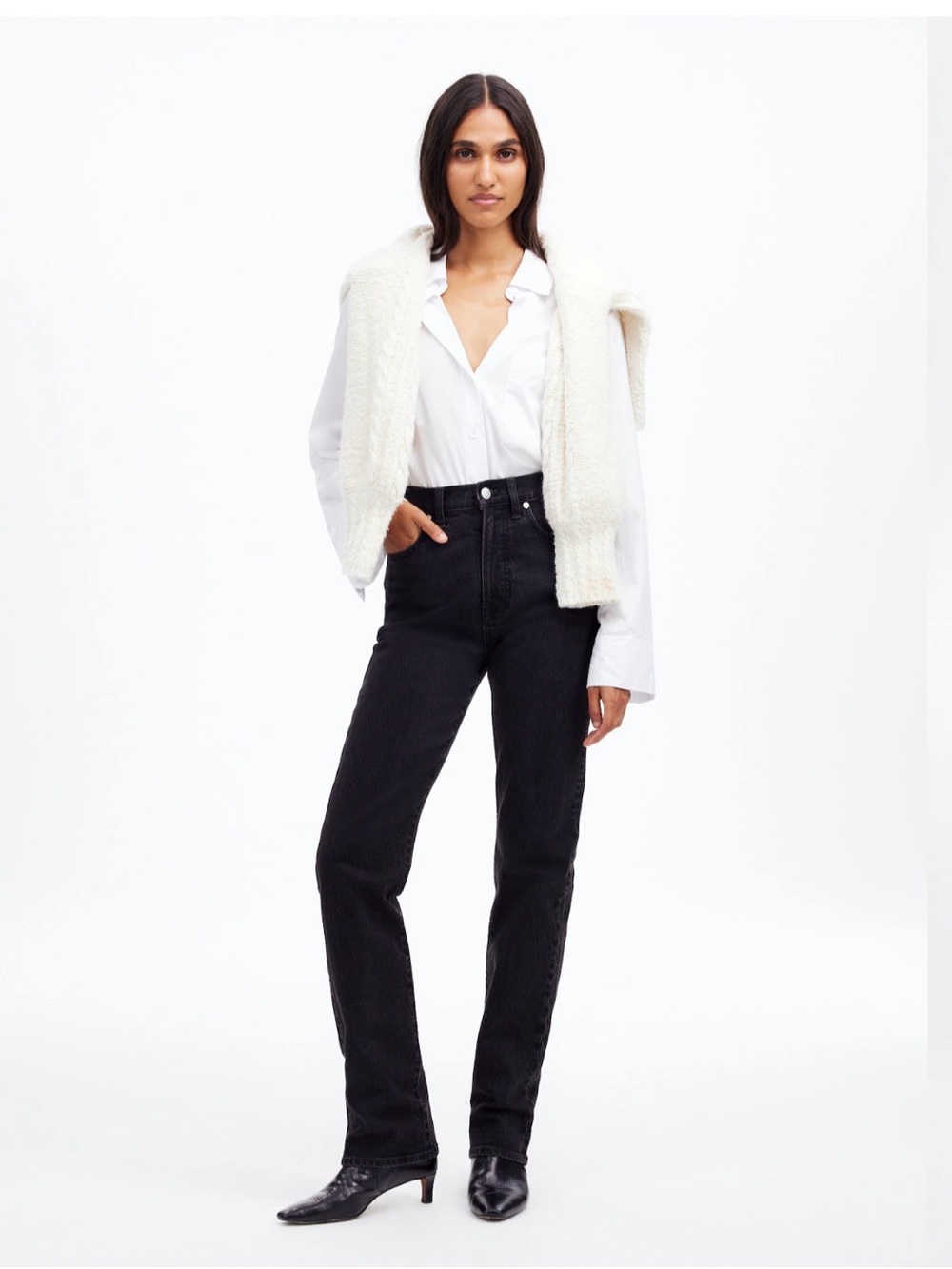 Madewell Black High-Rise 90’s Straight Jeans